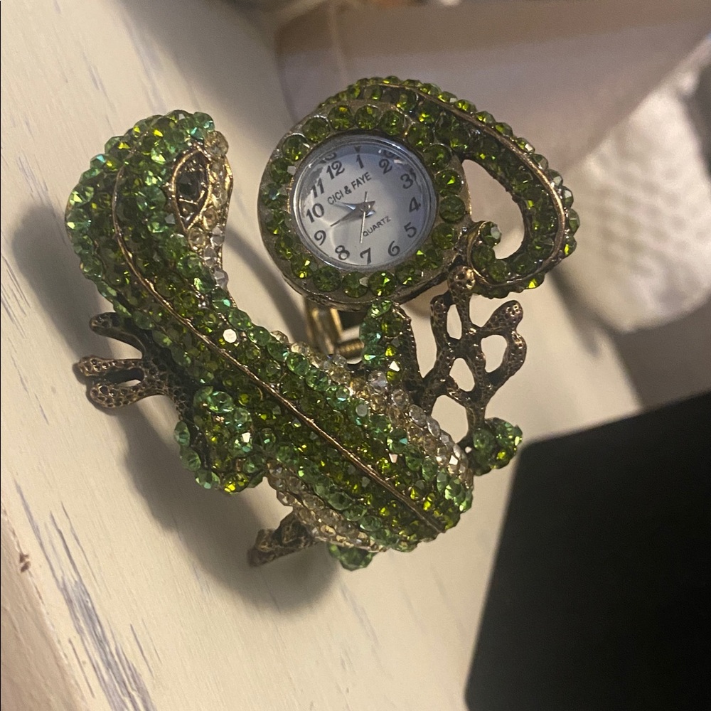 Green Lizard Watch Bracelet